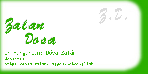 zalan dosa business card