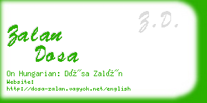 zalan dosa business card